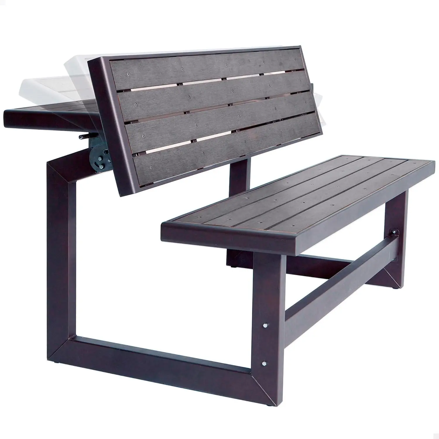 60253 Outdoor Convertible Bench, 55 Inch, Harbor Gray