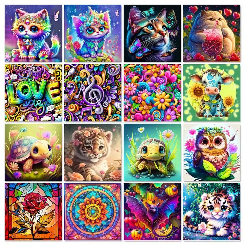 

GATYZTORY Frame Tiger Coloring By Numbers For Adults Kits Colorful Animals Canvas Painting Picture By Numbers Starter Kit For Di