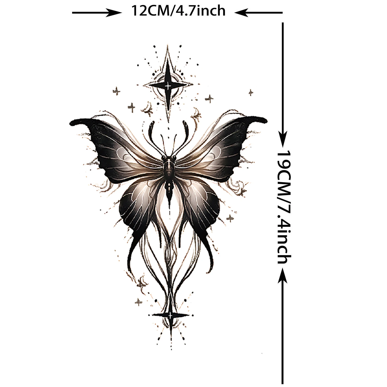 1 ورقة مثير فراشة البرقوق الوردي الوشم المؤقت للنساء الفتيات المائية وهمية زهرة الوشم كم للماء الديكور #5