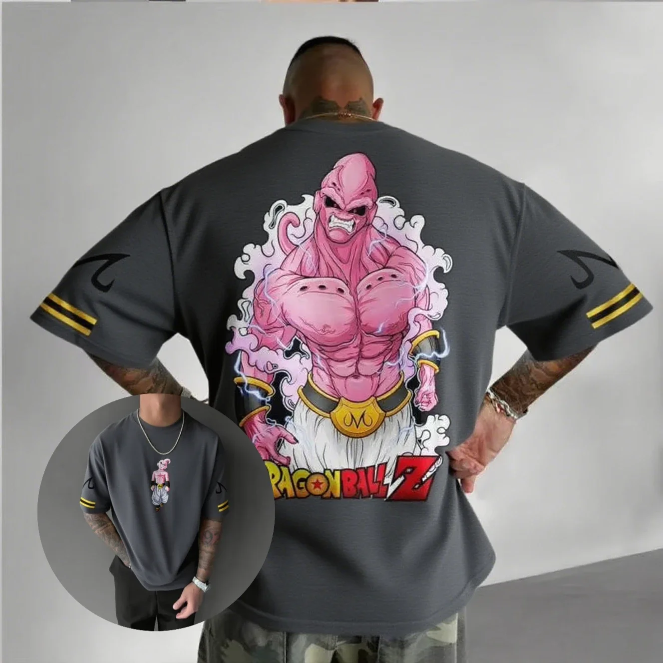 Camiseta gráfica de Dragon Ball Z Majin Buu para hombre y mujer, camiseta de manga corta, ropa de calle de Anime, Top informal de moda Y2k 2026