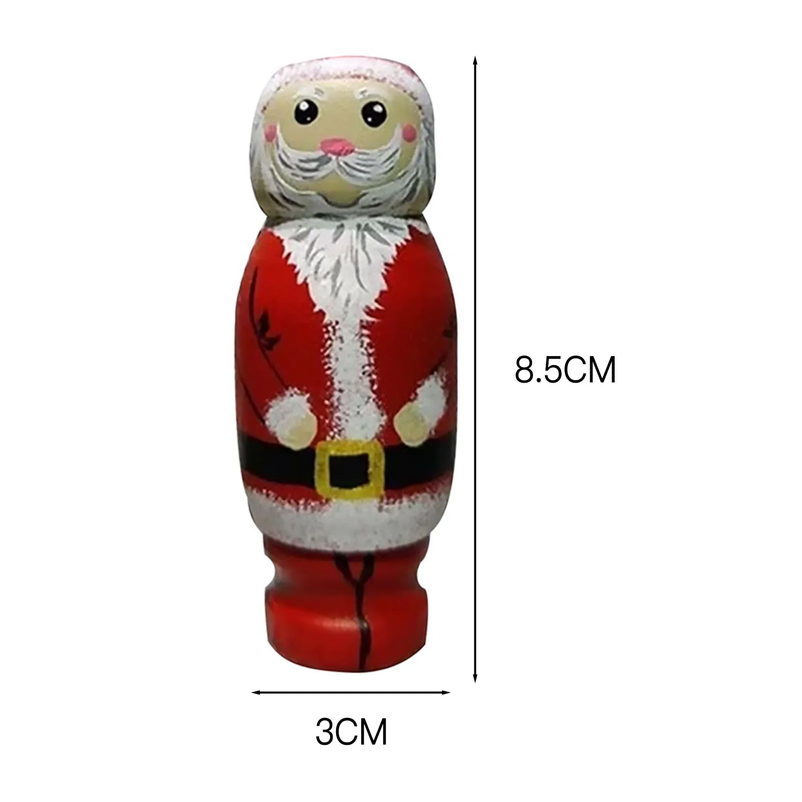 Christmas Santa Claus Pendant Funny Christmas Style Wooden Statue for Christmas Themed Party Decor