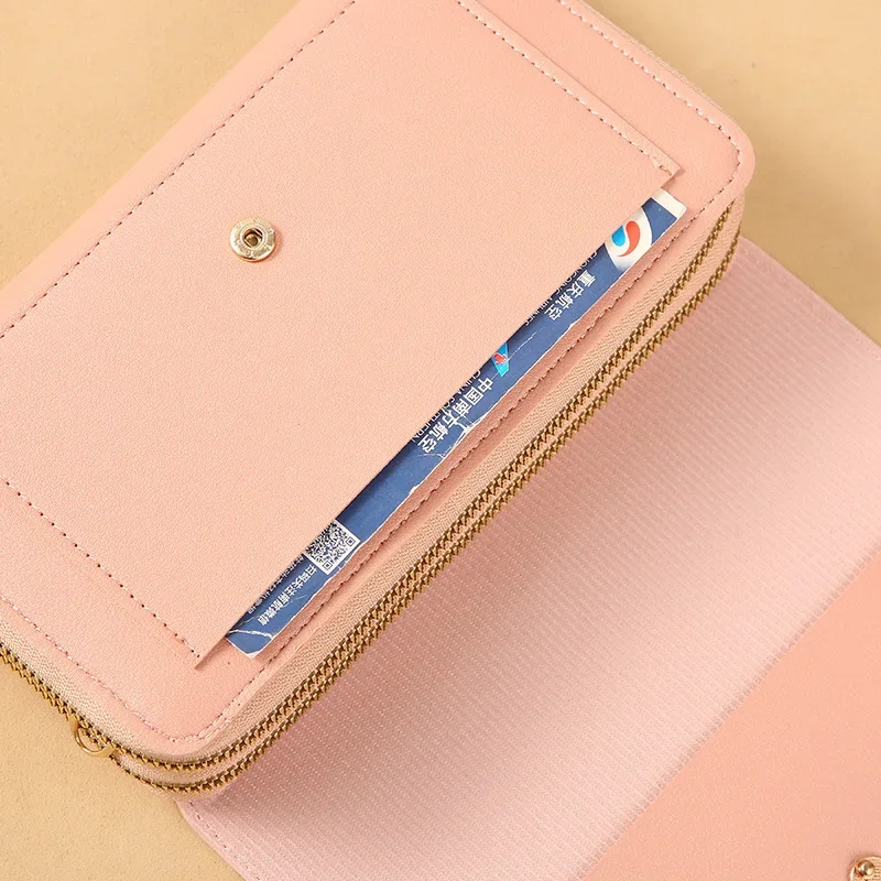 Mittelgroße Damen-Geldbörse – wandelbare Schultertasche mit Münzfach, multifunktionales Design – Detail 7