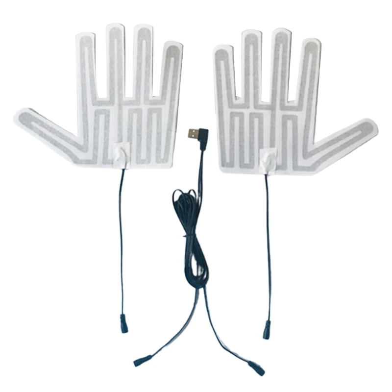 Gants chauffants USB, coussin chauffant pour les mains en Fiber carbone, feuille chauffante longue durée, livraison directe