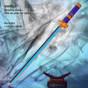 Samurai Schwert Bausteine Ninja Blade Katana Japanischer Anime -Schmetterling Nichirin Messerziegel für Spielzeug für Kinder für Erwachsene 8 Hauptverkaufsfächer Borcation - №3