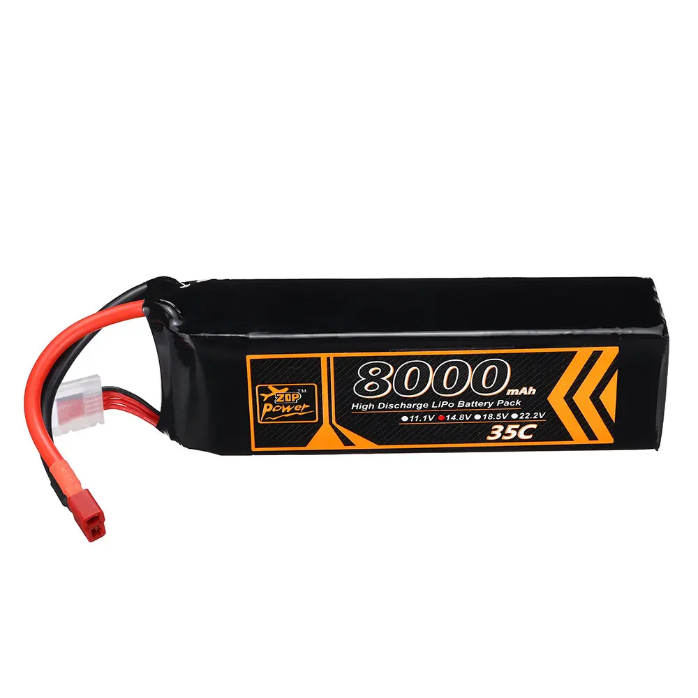 

ZOP Power 14.8V 8000mAh 35C 4S LiPo Battery T Deans Plug for RC Drone