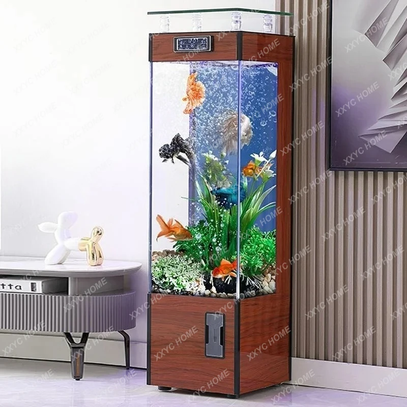 L Fish Tank Living Room  Floor-Standing Household Light Luxury Change WaterSSS