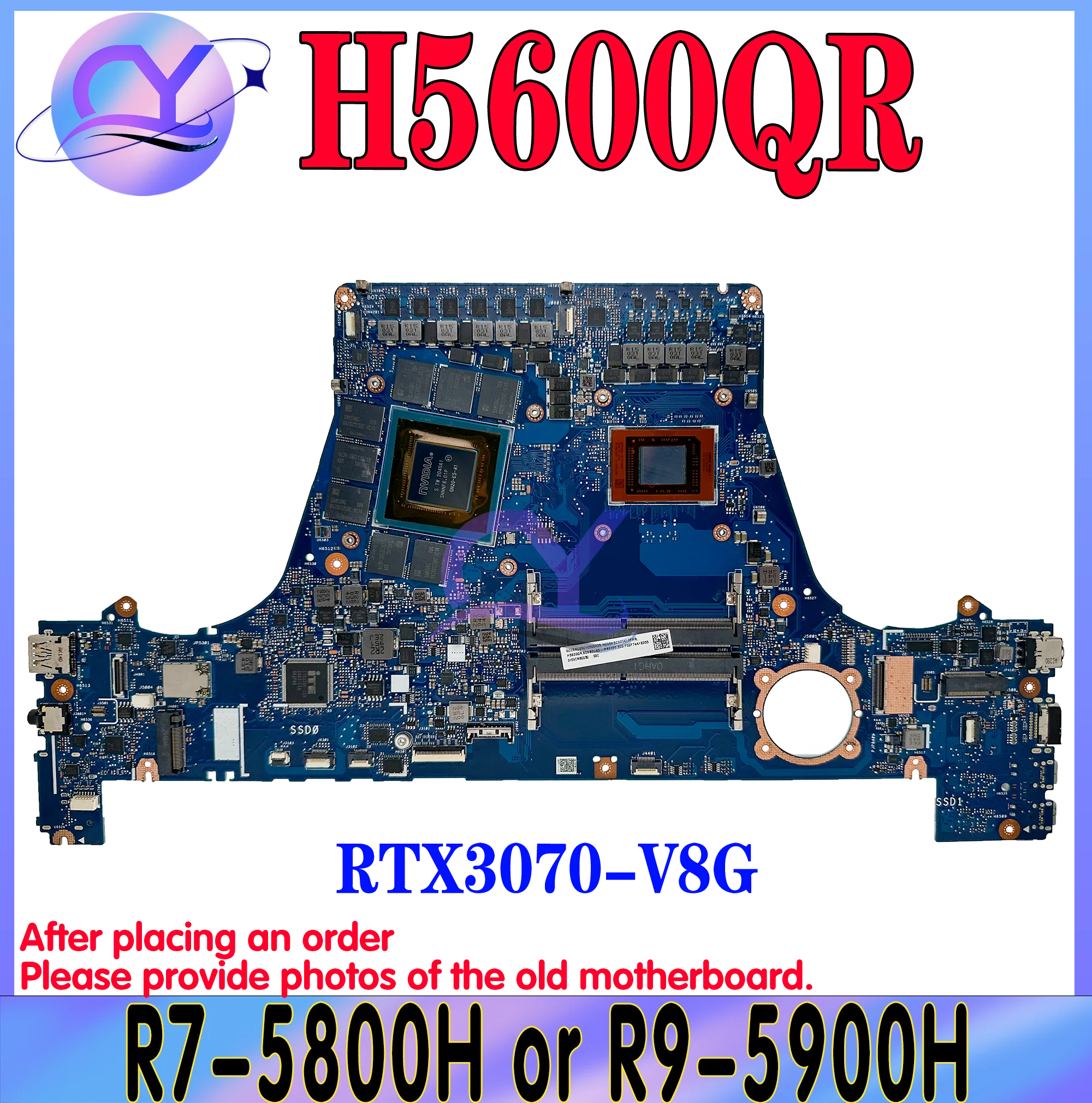 KEFU H5600Q Mainboard For ASUS H5600QM H5600QR HM5600QM HM5600QR JM5600QR JM5600QM Laptop Motherboard R5 R7 R9 RTX3060 RTX3070