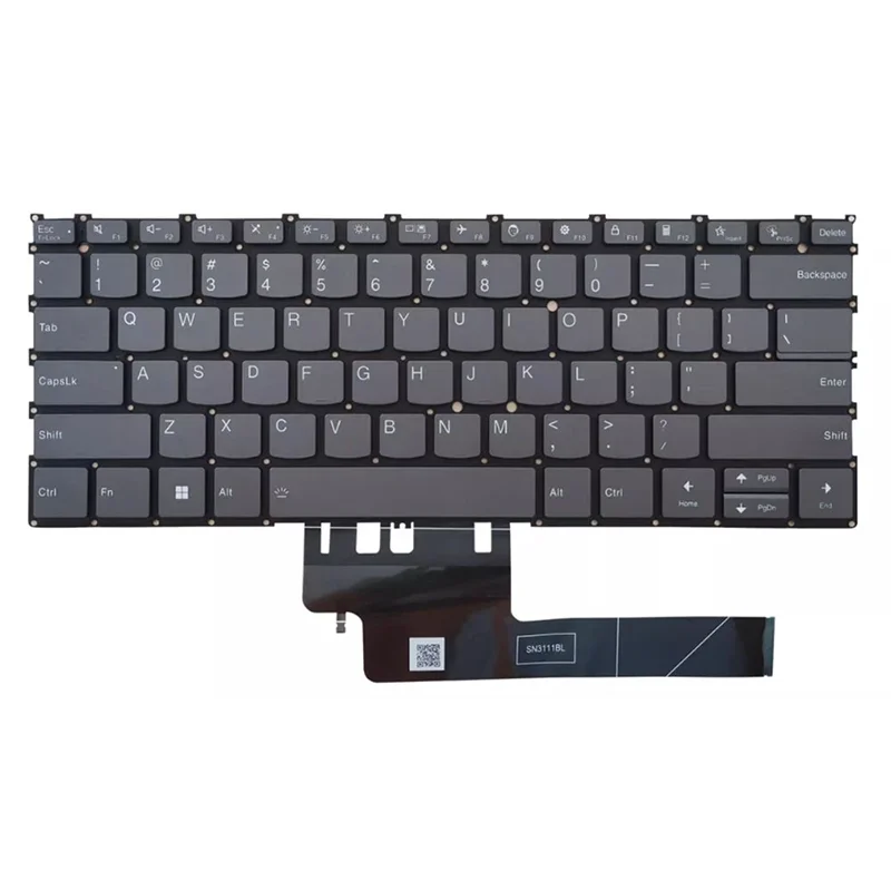 

Клавиатура с подсветкой для Lenovo Yoga Slim 7 Carbon 13IAP7 82U9 82V4, английский, американский, серый