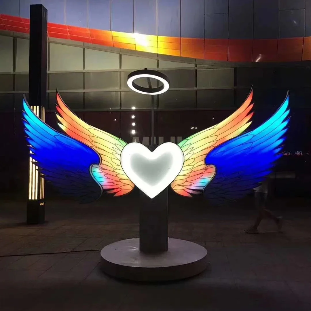 LED Flashing Angle Feather Wing  Party/road Decoration Popular Style Light Up Flashing Wing hot sale