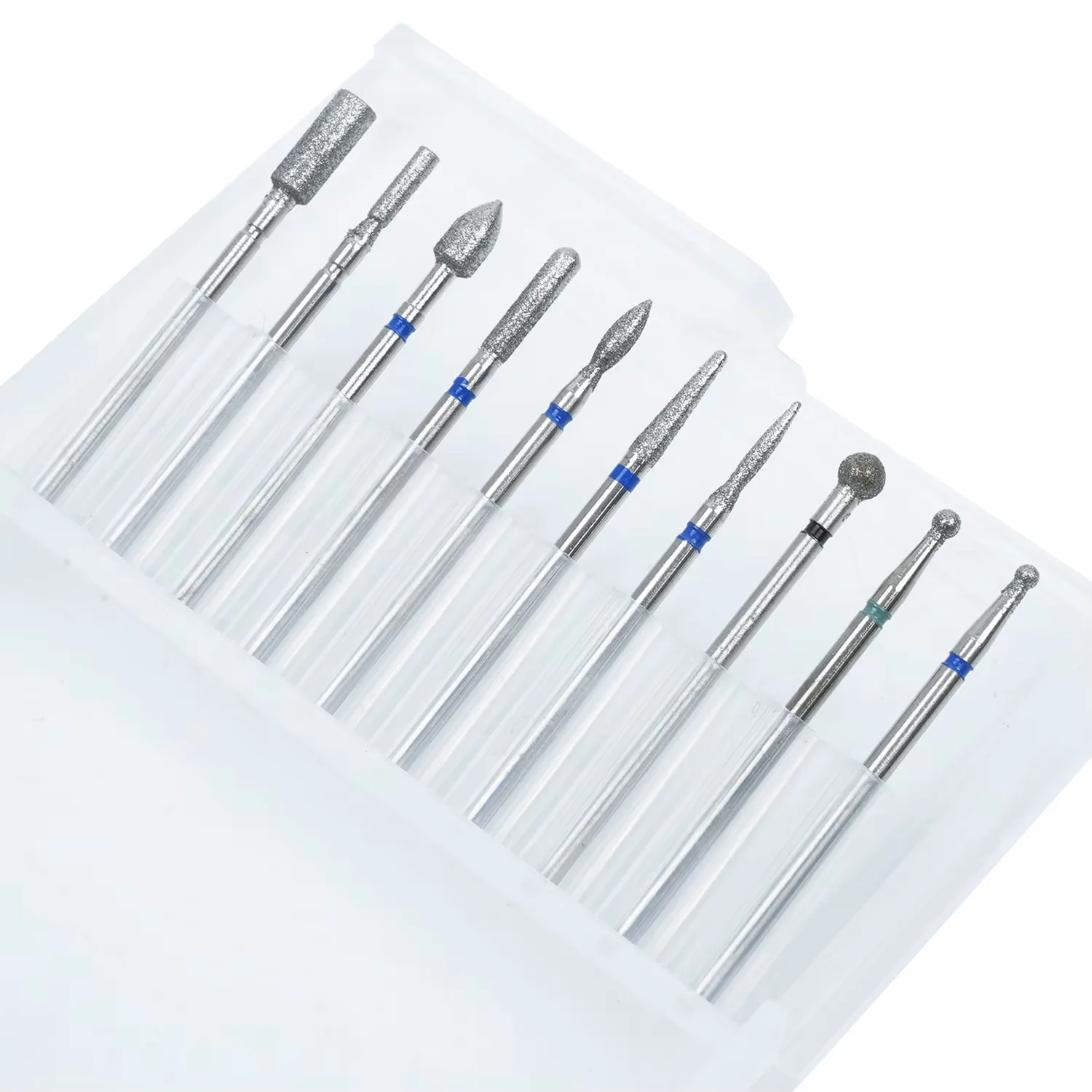 10 PC Professional เซรามิคเจาะเล็บชุด Bit Cuticle Milling Cutters สําหรับเล็บเจาะเล็บอุปกรณ์เสริม Salon เล็บแฟ้ม Emery บิต