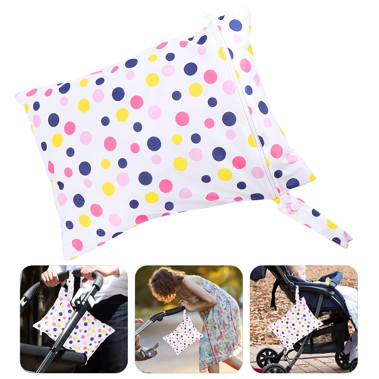 Borsa impermeabile riutilizzabile per pannolini bagnati e asciutti, multitasca, compatta, con sospensione, per viaggi d'affari, organizer quotidiano per articoli per bambini
