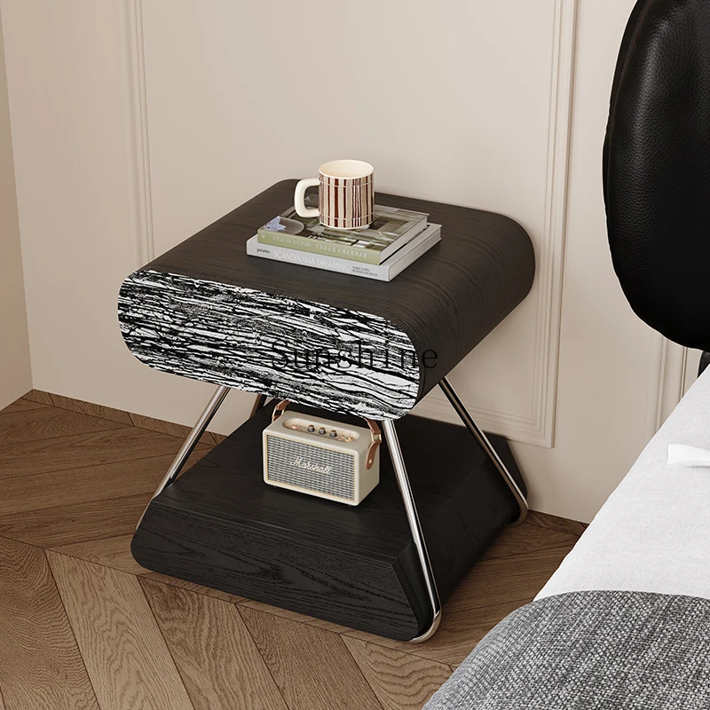 

Retro style special-shaped personality art high-end feeling bedside locker