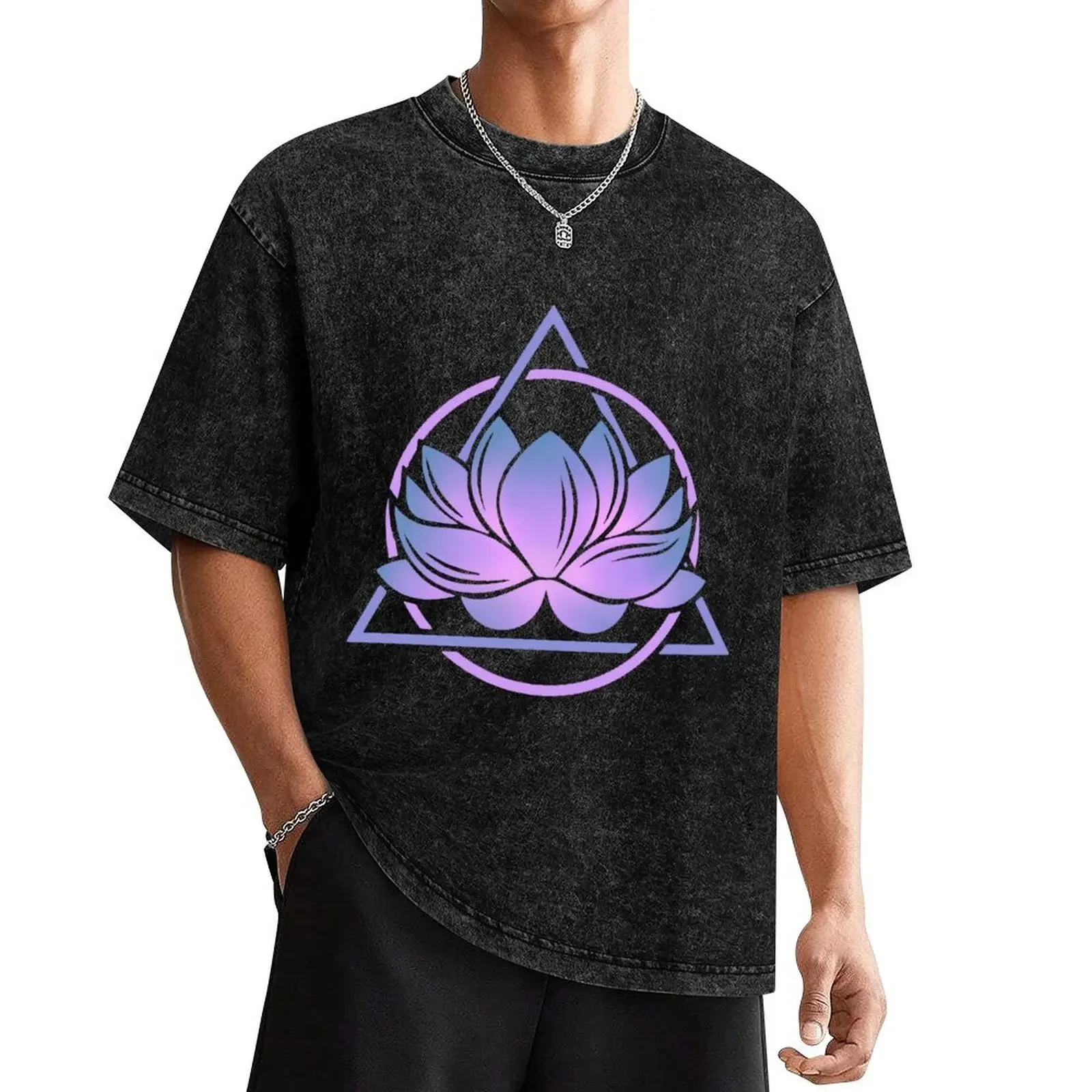 Sobriety Symbol + Lotus T-Shirt rapper graphic tees cute tops boys whites blanks mens plain t shirts