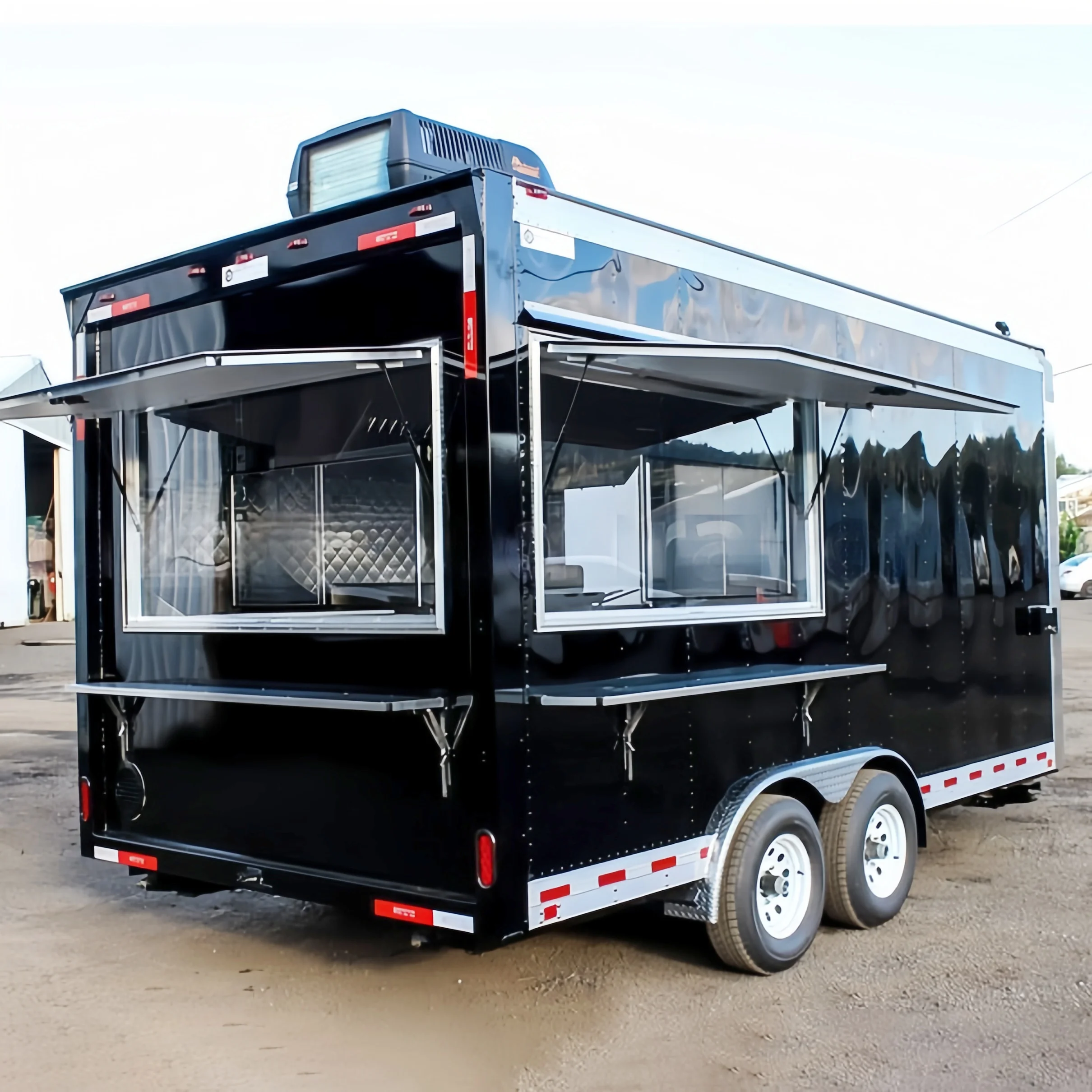 

Outdoor Food Truck Trailer Tent Caravan Trailer for Catering Business Portable Kitchen with Full Equipment