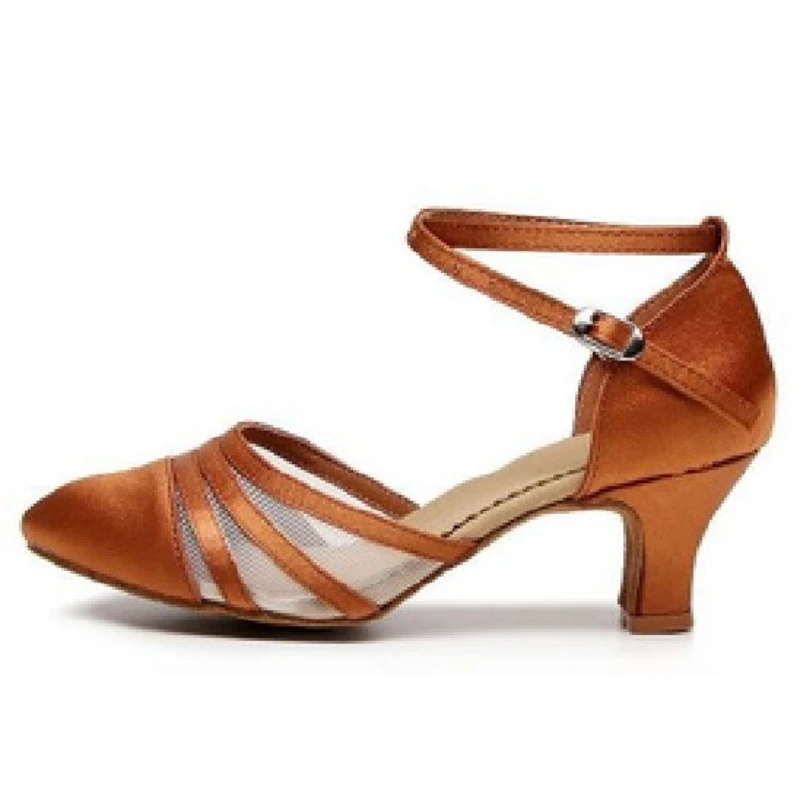 Latin Dance Shoes Women Ballroom Modern Heels Practice Competition Soft Sole Professional Dancing Shoes view 4