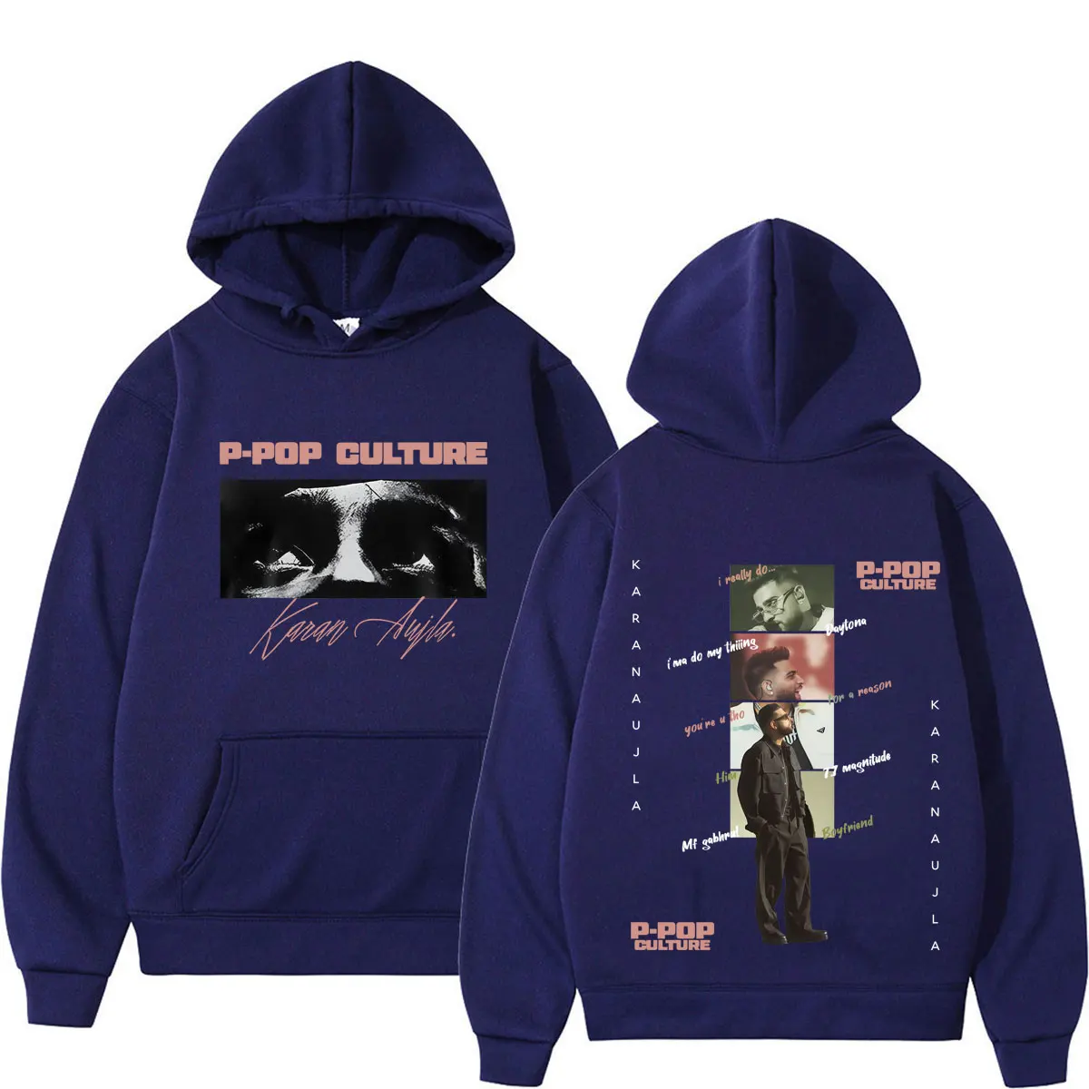 Rapper Karan Aujla P-POP Culture Tour 2026 Graphic Hoodie Men Women Vintage Pullover Long Sleeves Fashion Sweatshirts Streetwear