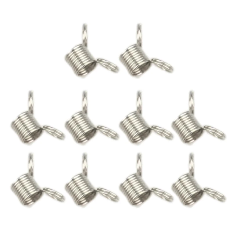 10 Pcs Stainless Steel Bead Stopper Mini Spring Clamps Creative Bead Line End Clasps Jewelry Making Accessories Durable