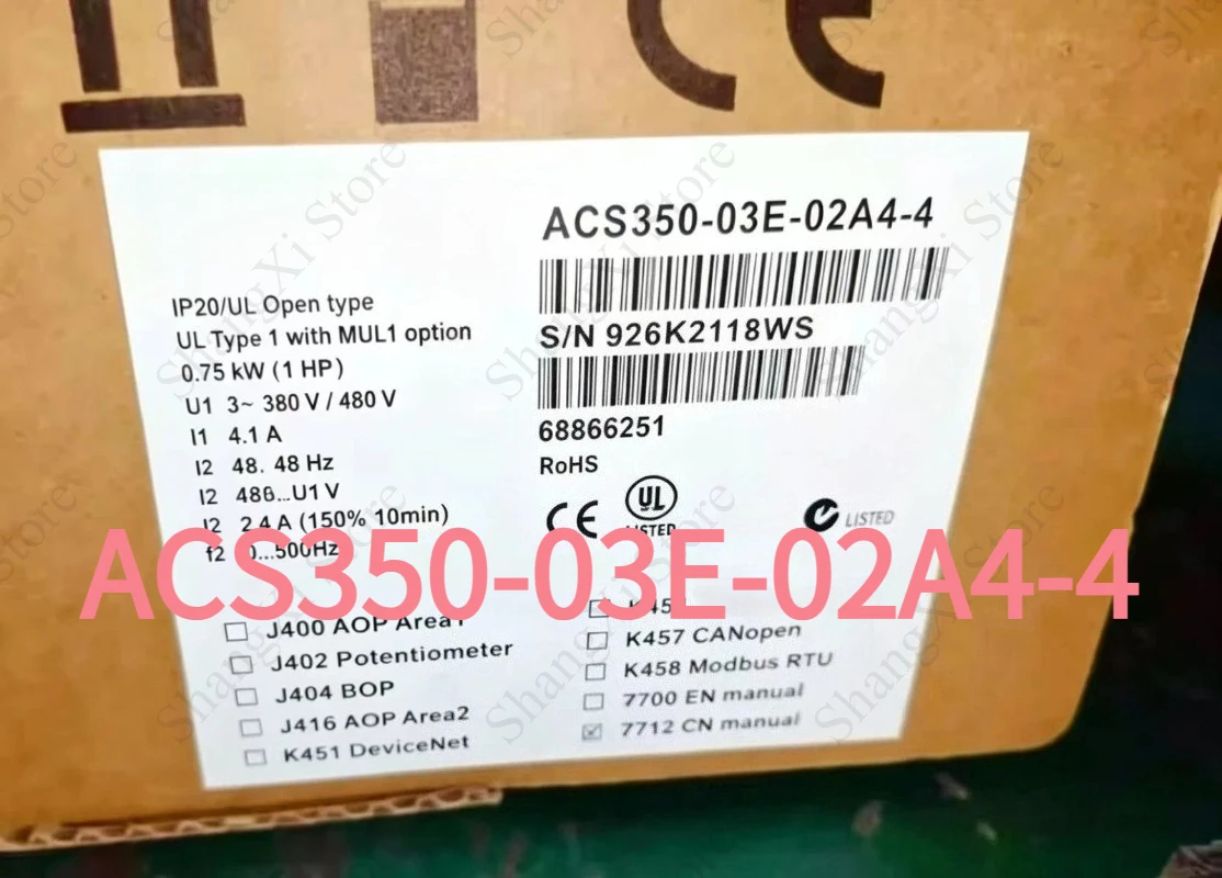 1PC Brand New ACS350-03E-02A4-4 0.75kw Frequency Converter ACS35003E02A44 Fast Shipment