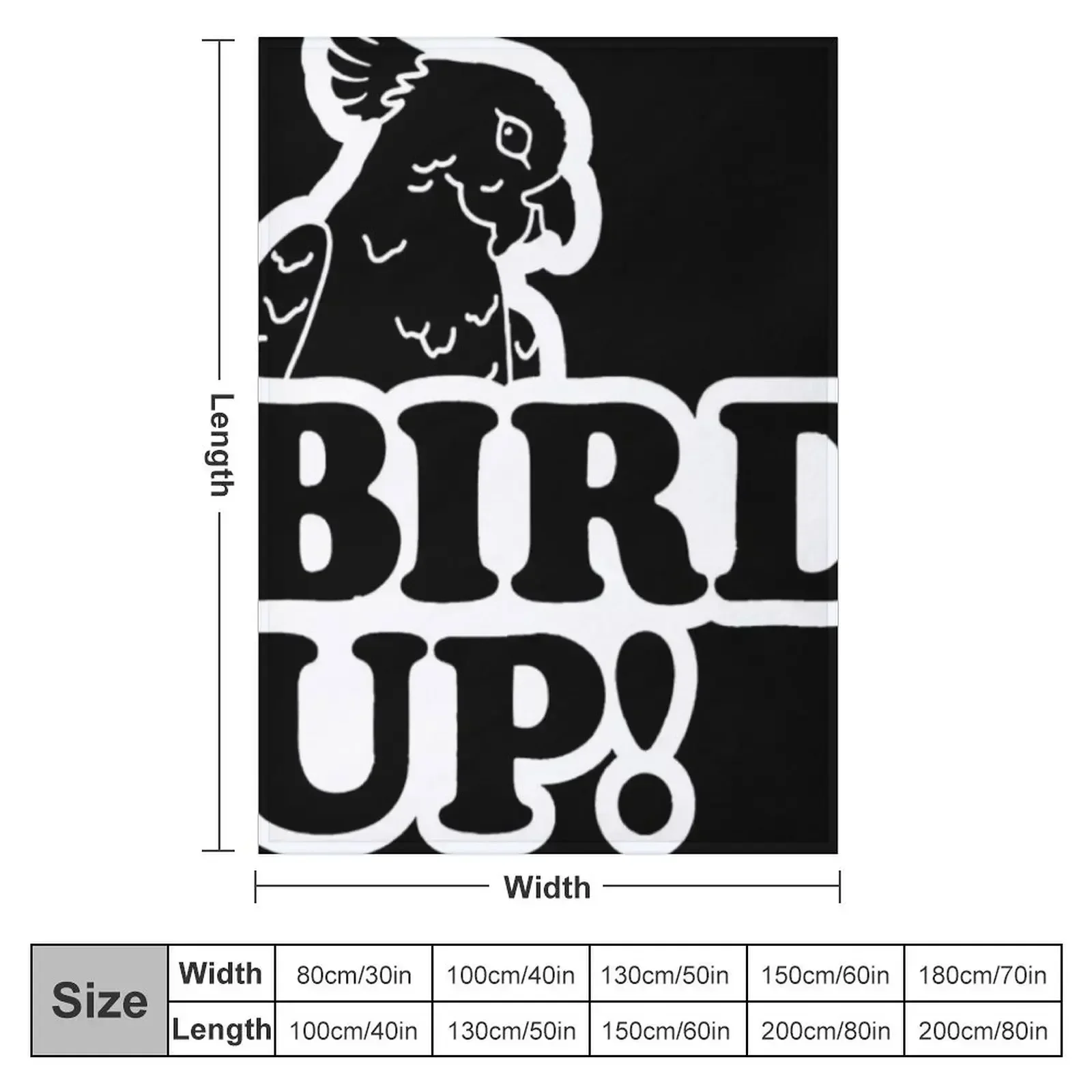Bird Up Throw Blanket couch cozy soft plush fuzzy picnic outdoor blanket