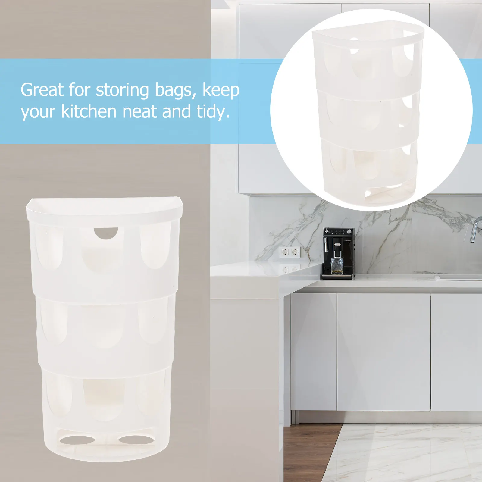 

1Pcs Trash Bag Organizer Dispenser 15-Hole Bag Storage Holder for Home Hotel Office Kitchen Bathroom Lightweight Sturdy