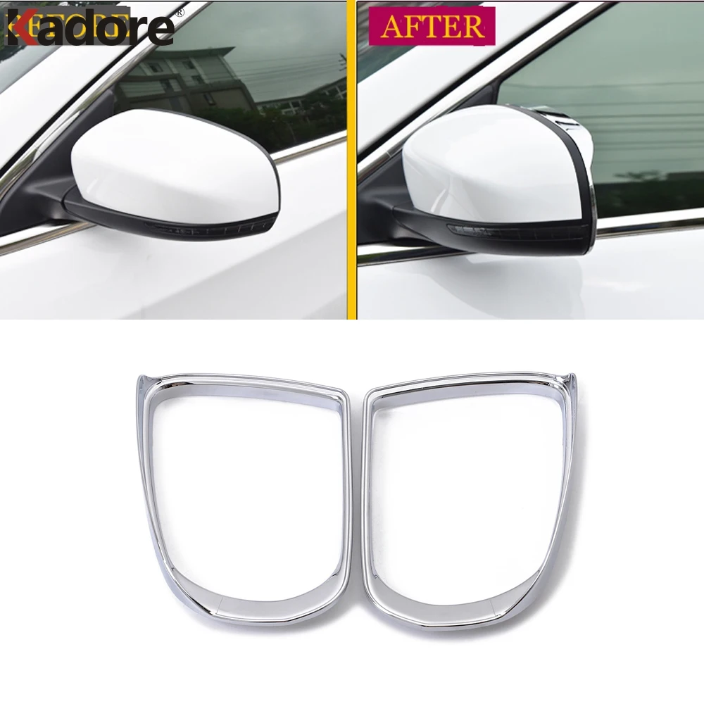 Rearview Mirror Rain Shade Visor Trim For Jeep Compass 2017-2019 2020 2021 Mirror Eyebrow Cover Sticker Accessories Car-styling