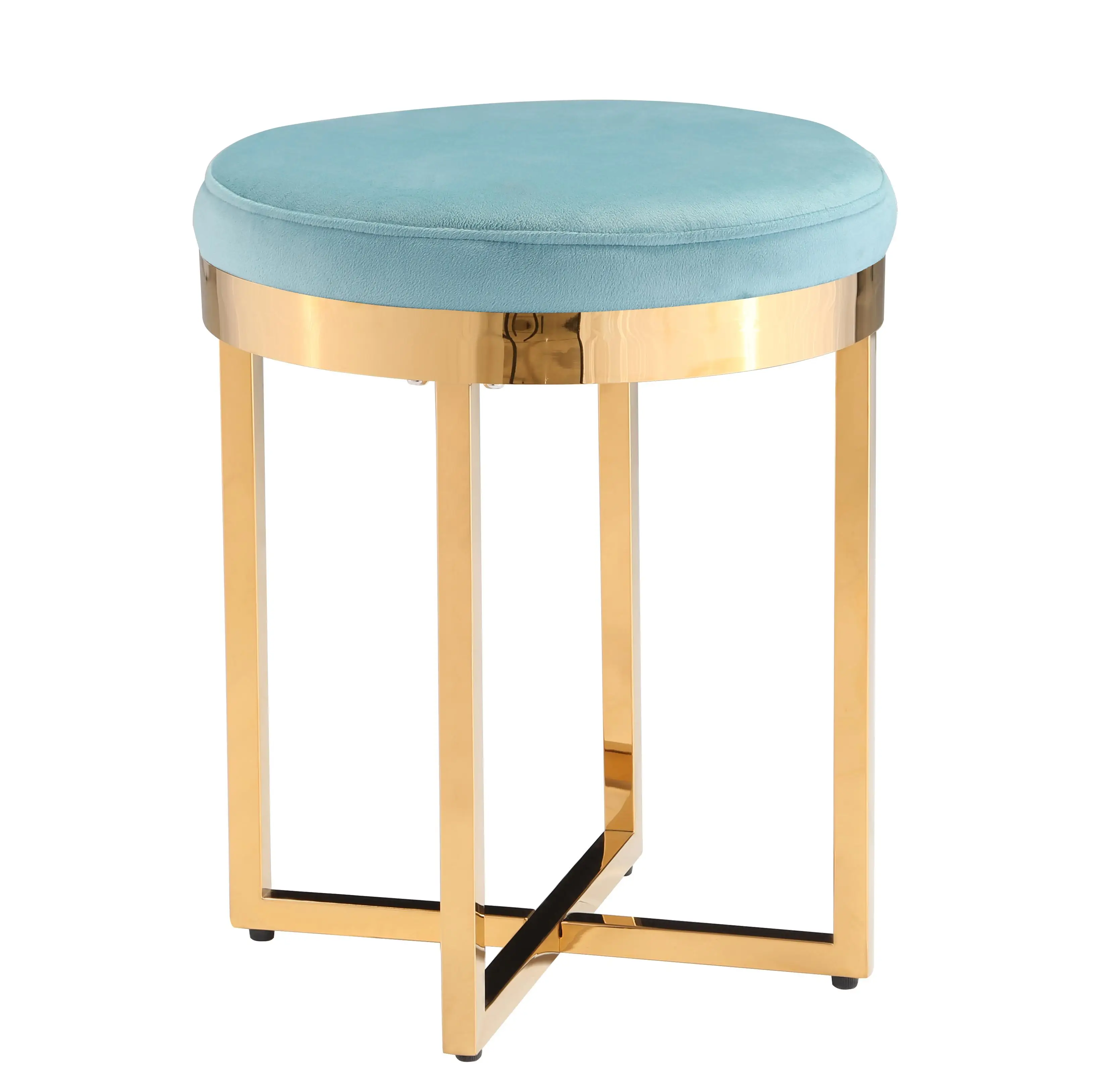 الجانب بوف البراز غرفة المعيشة الوردي المخملية جولة بوف القدم البراز الحديثة العثمانيين البراز