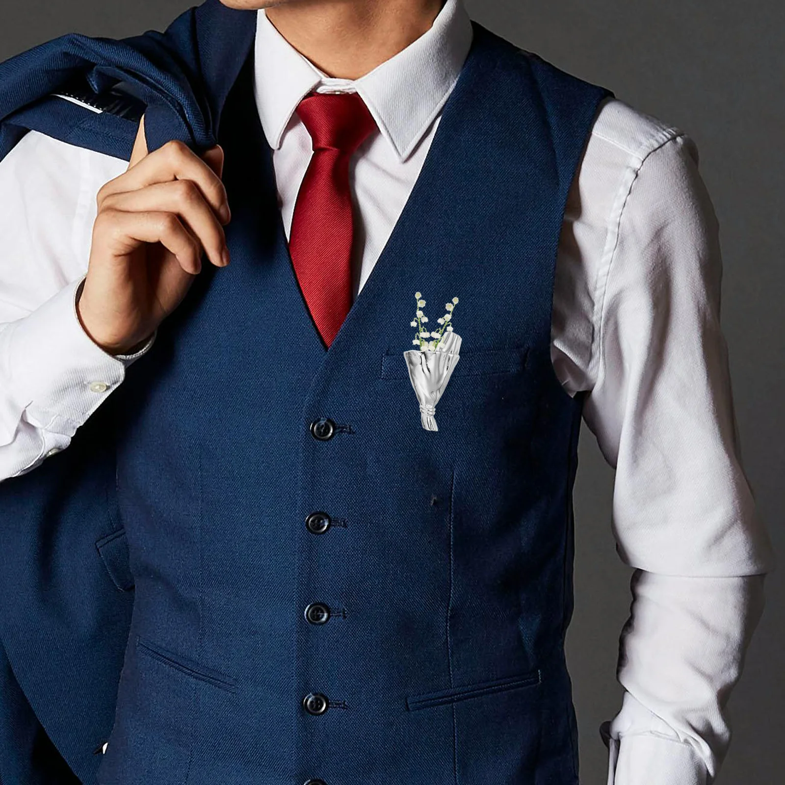 

Mini Flower Vase Brooch Metal Lightweight Breastpin Jewelry for Women Jackets Dresses Shawl Pin Scarf Pin Cardigan Collar Clip