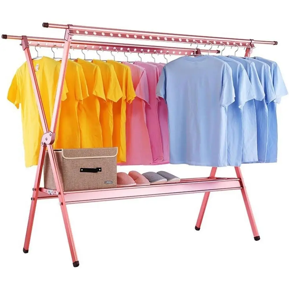 

Adjustable Height Portable Clothes Drying Rack - Large Capacity for Collapsible Laundry Needs