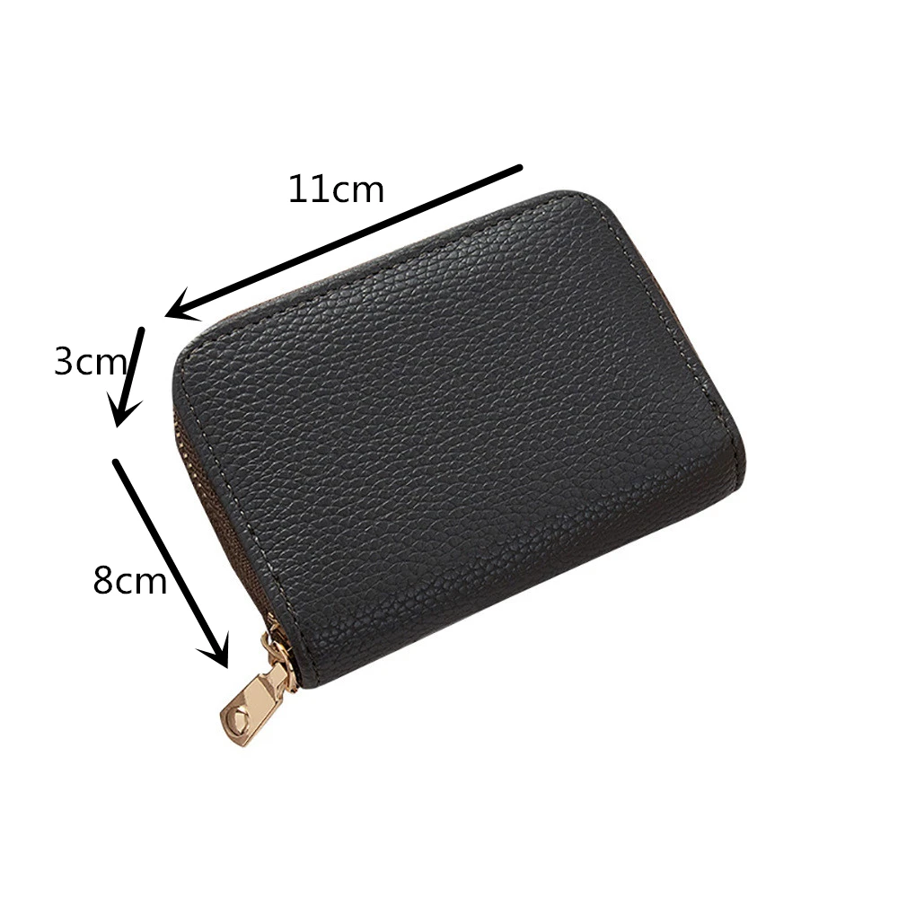 Fashion Pu Leather Zipper Wallet For Women Clutch Bag Card Holder Female Folding Small Coin Purse Money Change Pouch Key Storage