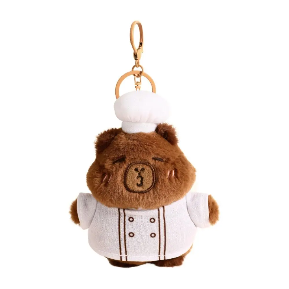 Porte-clés Capybara, uniforme mignon, vêtements créatifs, poupée en peluche, pendentif de sac, jouets en peluche de dessin animé, cadeaux