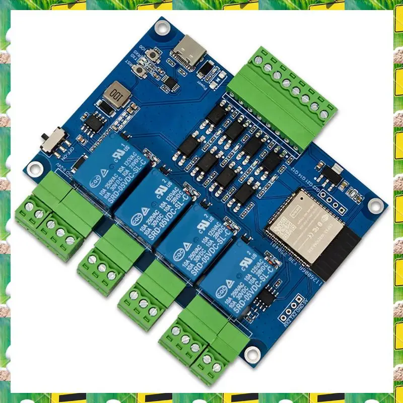 3C Electron ESP32 RS485 Modbus 4 Channel Relay Module 7-24V TYPE-C Built-In CH340 With WIFI Bluetooth Support Modbus,ESP32 RS485