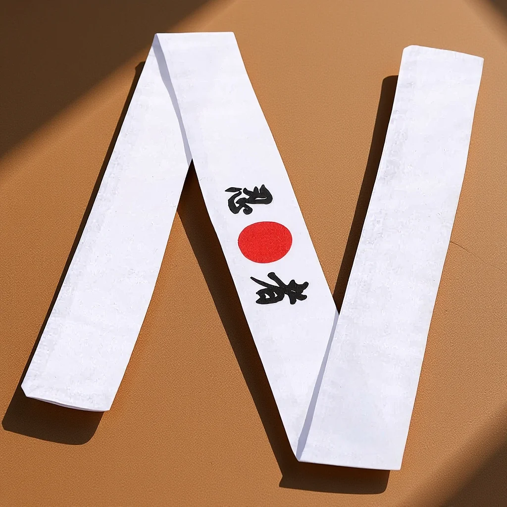 

Japanese Headband Printed Japanese Symbol Cotton Sweat Absorption for Sports Cooking Sushi Chef Costume