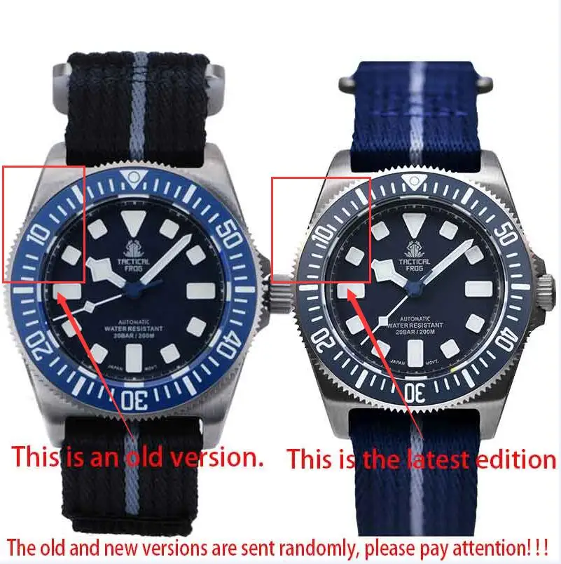 Tactical Frog FXD V4 Titanium Dive Men Watches Sapphire 200M Waterproof BGW-9 Luminous NH35 Movement Automatic Mechanical Watch