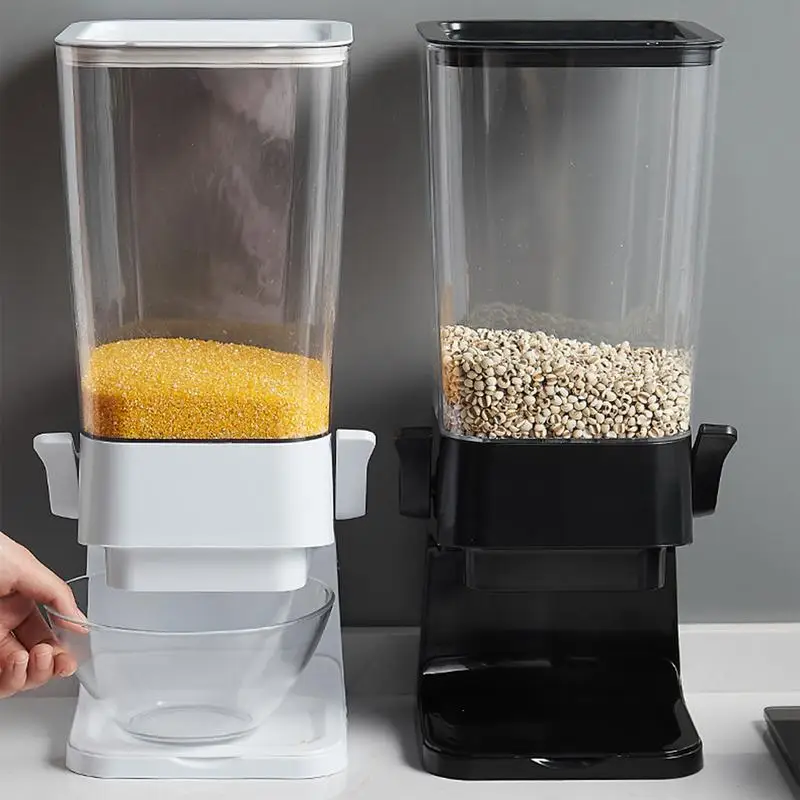 Countertop Cereal Dispenser Kitchen Storage Container Food Grain Rice Container Sealed Cereal Dispenser Food Nuts Flour Rice Jar