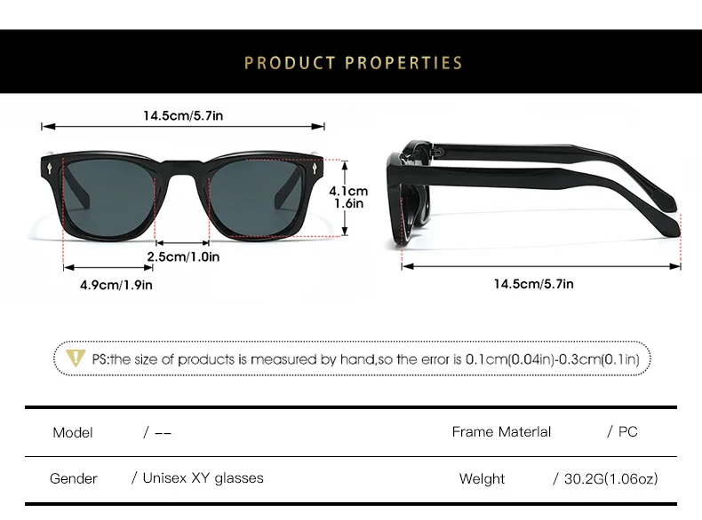 2025 Neue Quadratische Sonnenbrille für Herren, Modisches Schlichtes Design, UV400-Schutz, Geeignet für Verschiedene Szenarien – Detail 5
