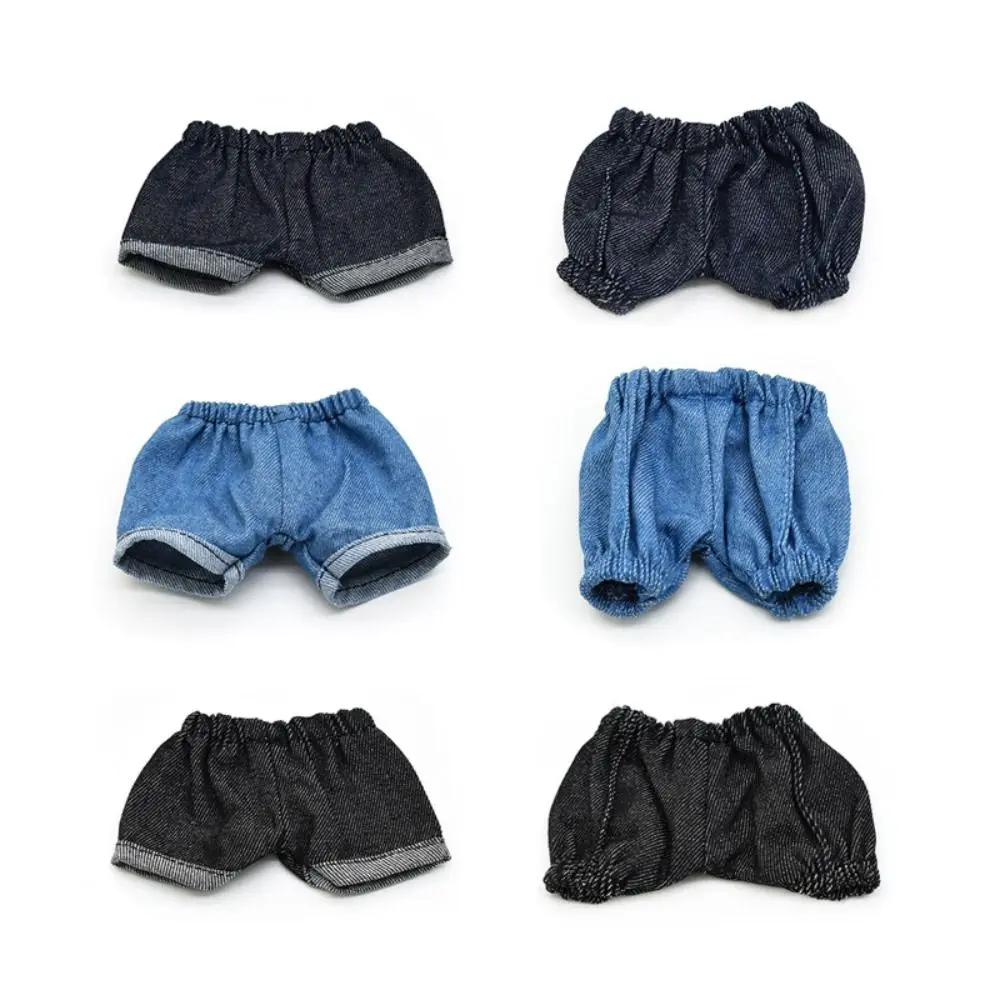 Gift 20cm Doll Jeans Pants Fashion Blue Black Miniature Trousers Playing House Photo Props Doll Clothes Cotton Stuffed Doll