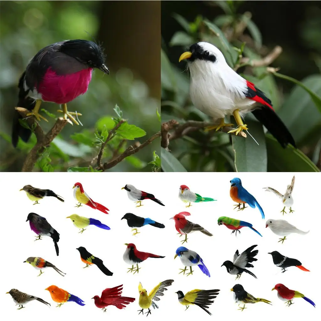 1 قطعة لطيف ريشة اصطناعية سبارو الطيور شجرة عيد الميلاد الديكور الحرفية #6