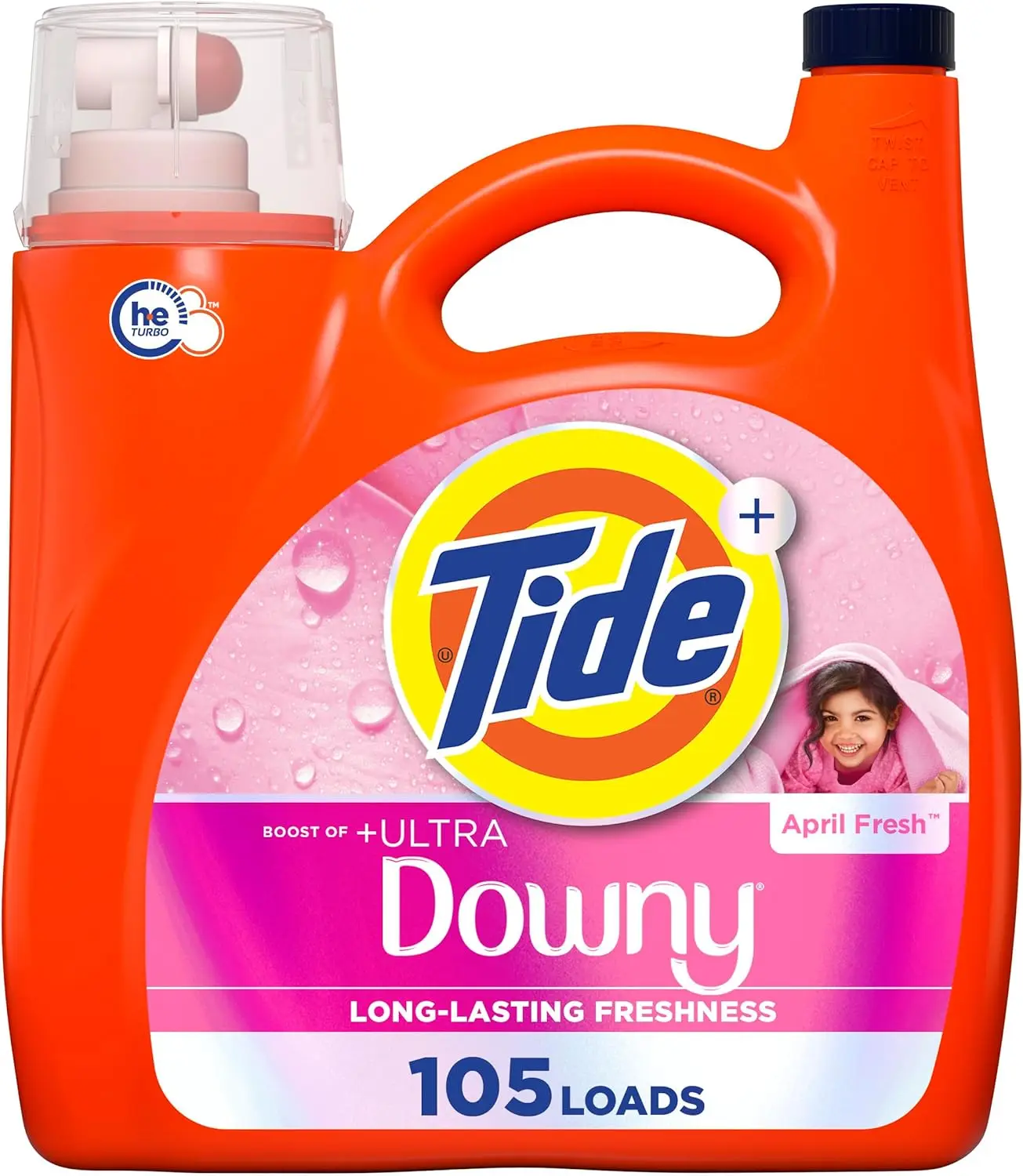 

Жидкое моющее средство для стирки Ultra Downy, аромат April Fresh, 148 жидких унций (на 105 стирок) с длительным сохранением свежести.