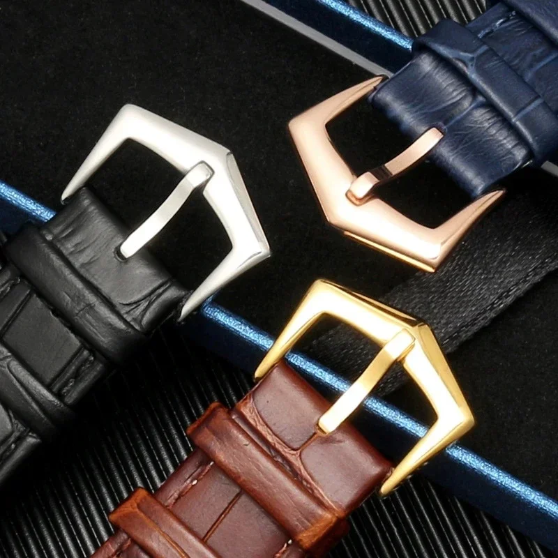 Genuine Leather Watch Strap For Patek Philippe 5711 5712G Nautilus Watchs Men And Women 25-12mm Concave convex mouth Watch Band