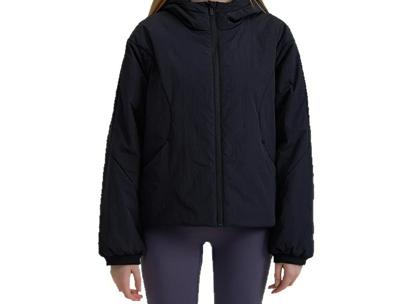 2025 Autumn and Winter Coat Cotton Jacket Women's Hooded Cotton Jacket Loose Short Warm New Zipper Top