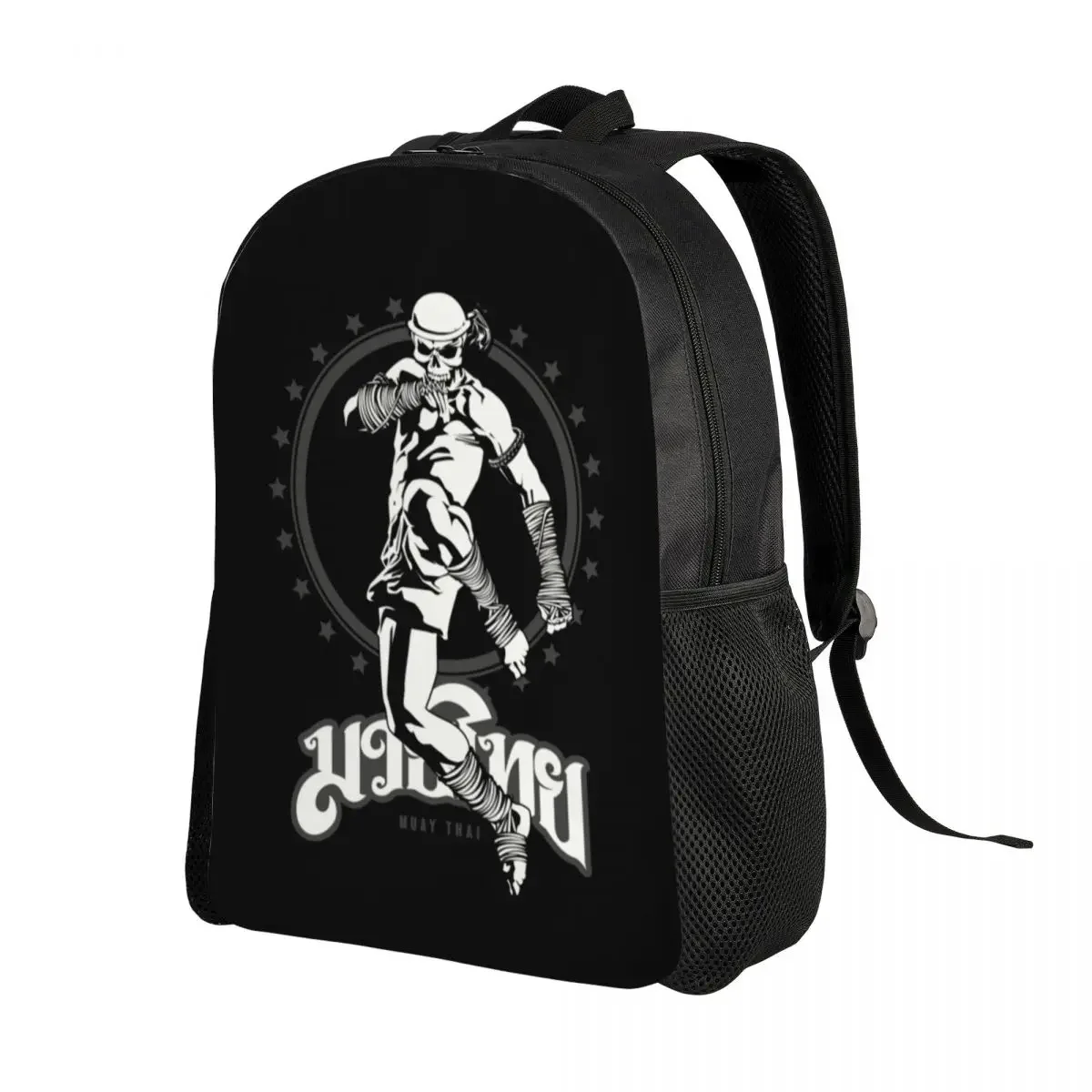 Muay Thai Skull Backpack Men Women Water Resistant School College Thailand Martial Art Sport Power Kick Bag Printing Bookbags