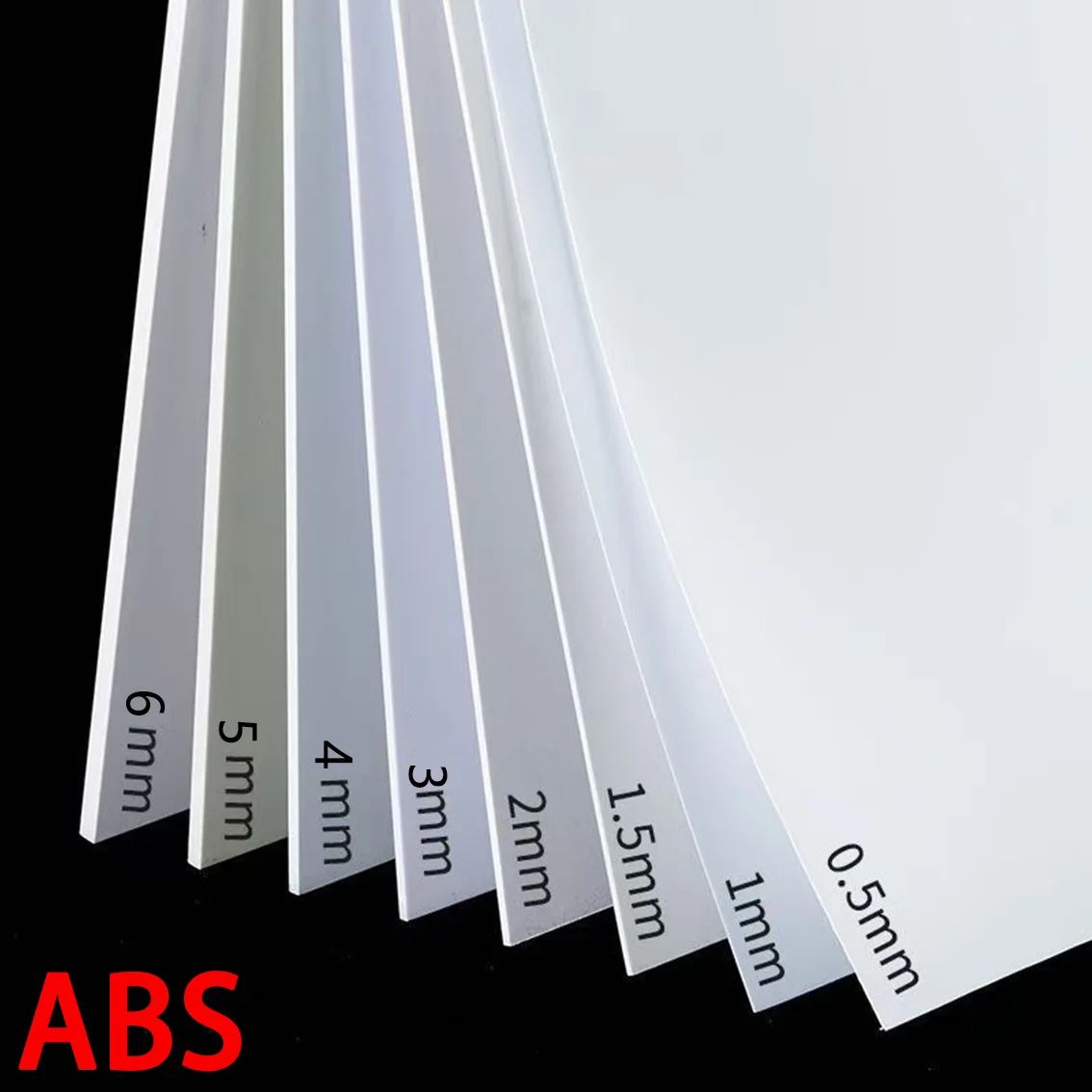 

2Pcs 100*100mm-400*500mm White ABS Plastic Board Sheet Thickness 0.5/1/1.5/2/3/4/5/6mm For CNC And DIY Model Part Accessories