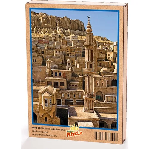 Król puzzli Mardin i Şehidiye meczet drewniane Puzzle Jigsaw 204 sztuk (DI02-CC)