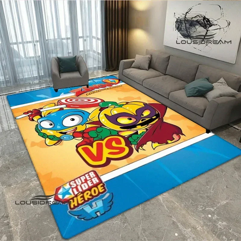 Cute cartoon Super Zings printed carpet Non -slip carpet Yoga mat door mat photography props kitchen mat area rug birthday gift