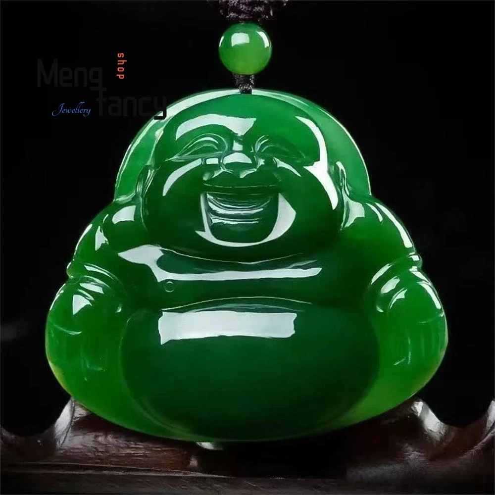 

Natural Hotan Jade Jasper Maitreya Buddha Pendant Exquisite Elegant Simple High-grade Fashion Jewelry Buddhist Amulets Mascots