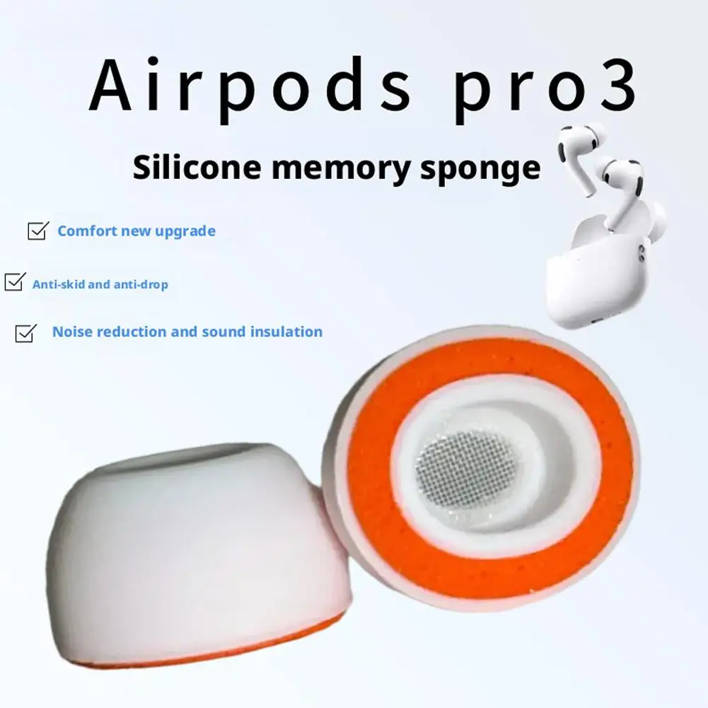 

Наушники из пены с эффектом памяти для наушников Apple Airpods Pro 3, силиконовые чехлы, сменные колпачки L/M/S, шумоподавляющие вкладыши, подушечки