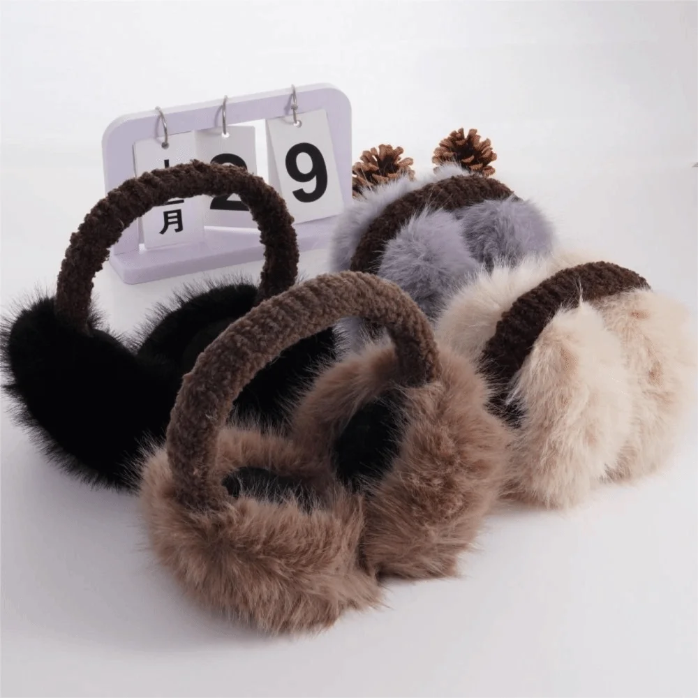 Mode doux pliable cache-oreilles Protection d'oreille hiver chaud oreille plus chaud antigel épaissi moelleux oreillettes pour femmes hommes en plein air