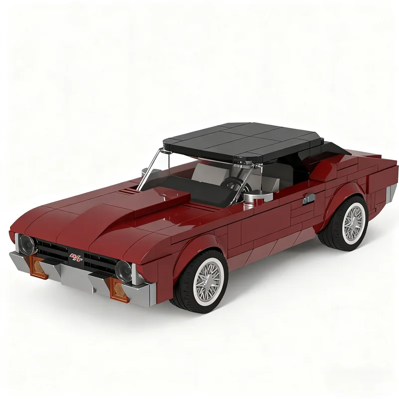 335 Piezas MOC City Champions Super Car Chevy Nova 8WIDE Mod, Modelo Tecnológico, Bloques de Construcción para Armar, Set de Regalo de Cumpleaños