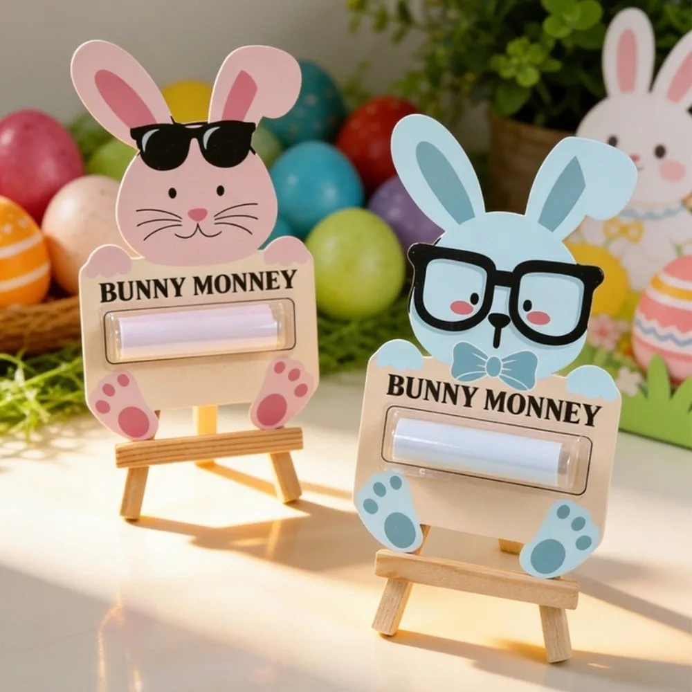 

6PCS/SET Cute Cartoon Easter Cash Holder Portable Decorative Bunny Banknote Card Funny Gift Card Holder Gift Giving