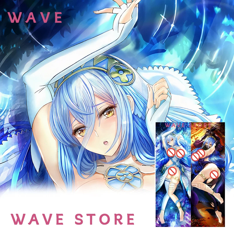 النار شعار Azura Dakimakura أنيمي مزدوجة الوجهين طباعة الحياة حجم الجسم كيس وسادة غطاء المخدة